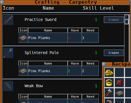 carpentry recipes