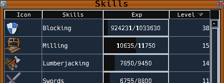 skills level exp progress